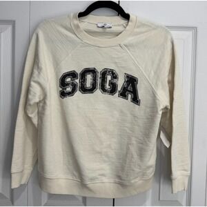 Adriano Goldschmied SOGA Sweatshirt Women's White Small Pullover Long Sleeve